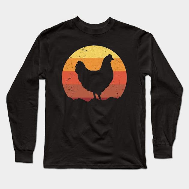 Chicken Farmer Vintage Long Sleeve T-Shirt by CreativeGiftShop